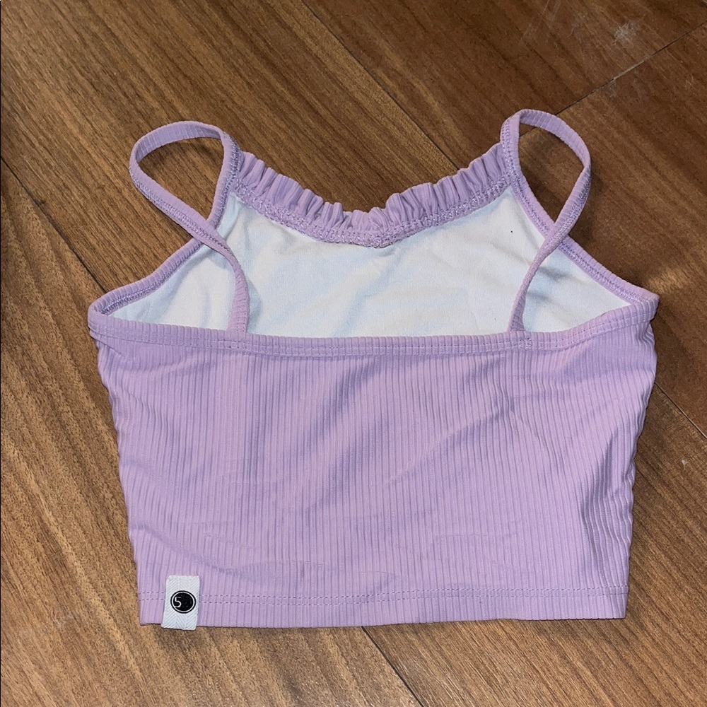 Lavender Ribbed dance Top - Picture 2 of 2